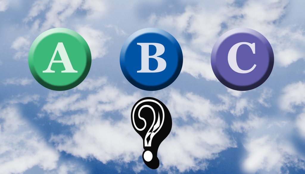 A、B、Cの選択肢