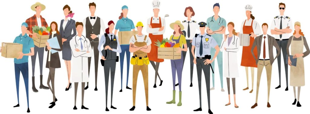 さまざまな職種の人たち【SEOライティングの基本】基礎知識と執筆の方法を学んで上位表示を目指そう