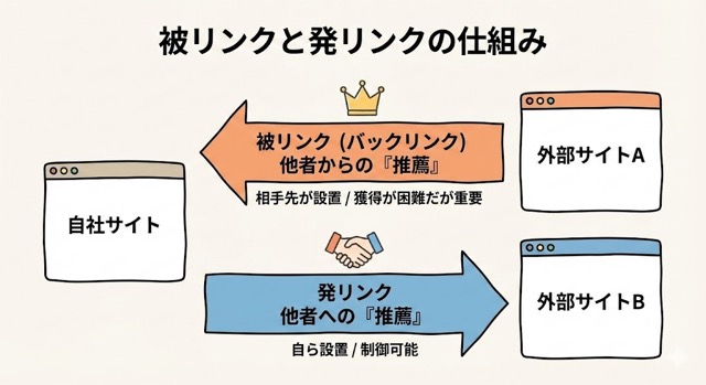 被リンクと初リンクの図解