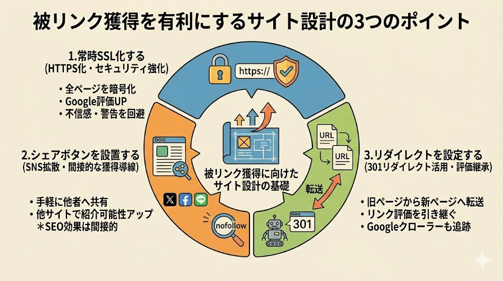 被リンク獲得を有利にするサイ設計