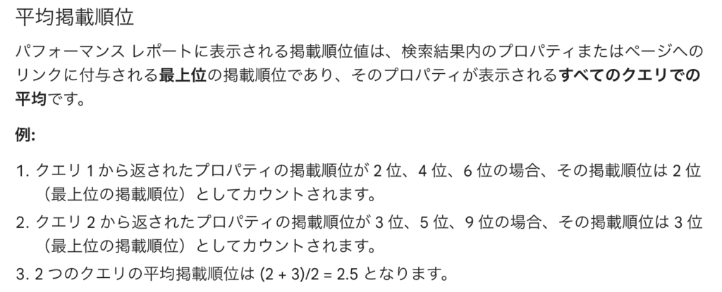 平均掲載順位