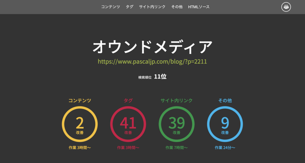 出力したレポート